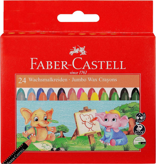 Faber-Castell Faber Castell Jumbo Wax Crayons - 24 Shades