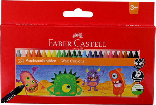 Faber Castell Wax Crayons - 24 Shades