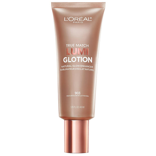 L'Oreal Paris Makeup True Match Lumi Glotion, Natural Glow Enhancer, Illuminator Highlighter Skin Tint, for an All Day Radiant Glow, Medium, 1.35 Ounces ThEverest