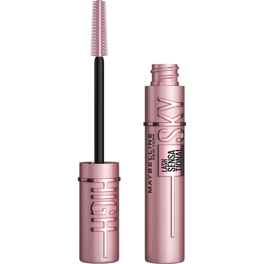 Maybelline Lash Sensational Sky High Washable Mascara Makeup, Volumizing, Lengthening, Defining, Curling, Multiplying, Buildable Formula, Blackest Black, 1 Count ThEverest