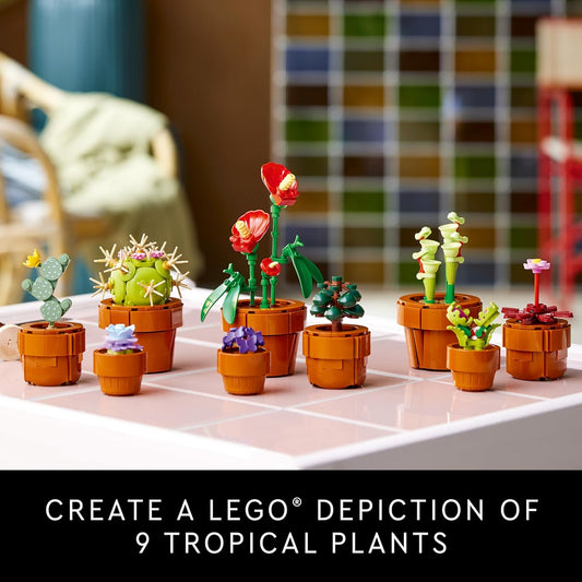 LEGO Icons Tiny Plants Creative Building Set for Adults, Gift for Valentines Day for Flower-Lovers, Carnivorous, Tropical and Arid Flora, Build and Display Cactus Décor, Botanical Collection, 10329 ThEverest