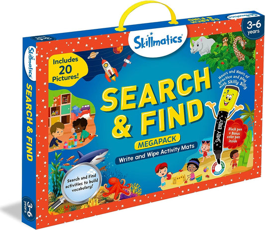 Skillmatics Preschool Learning Activity - Search and Find Megapack Educational Game, Perfect for Kids, Toddlers Who Love Toys, Art and Craft Activities, Gifts for Girls and Boys Ages 3, 4, 5, 6 ThEverest