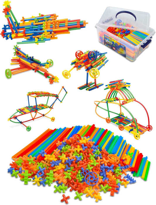 600PCS STEM Building Toys, Straw Constructor Toys Up Grade Engineering Building Sets for Kids Develops Motor Skills and Logic Thinking, Fun Educational Toy Great for Gift ThEverest