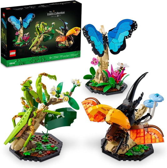 LEGO Ideas The Insect Collection, Fun Gift for Nature Lovers, with Life-Size Blue Morpho Butterfly, Hercules Beetle and Chinese Mantis Display Models, Bug Building Set and Nature Décor, 21342 ThEverest