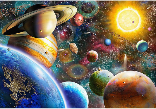 Jigsaw Puzzles 1000 Pieces for Adults, Families (Space Traveler, Solar System) Pieces Fit Together Perfectly ThEverest