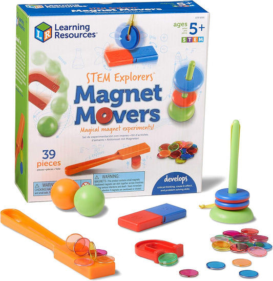 Learning Resources STEM Explorers -Ages 5+,39 Pieces, Magnet Movers, Critical Thinking Skills, STEM Certified Toys, Magnets Kids,Magnet Set ThEverest